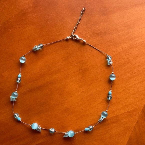 Delicate Blue and Silvertoned Necklace 2/$10 - Picture 1 of 3